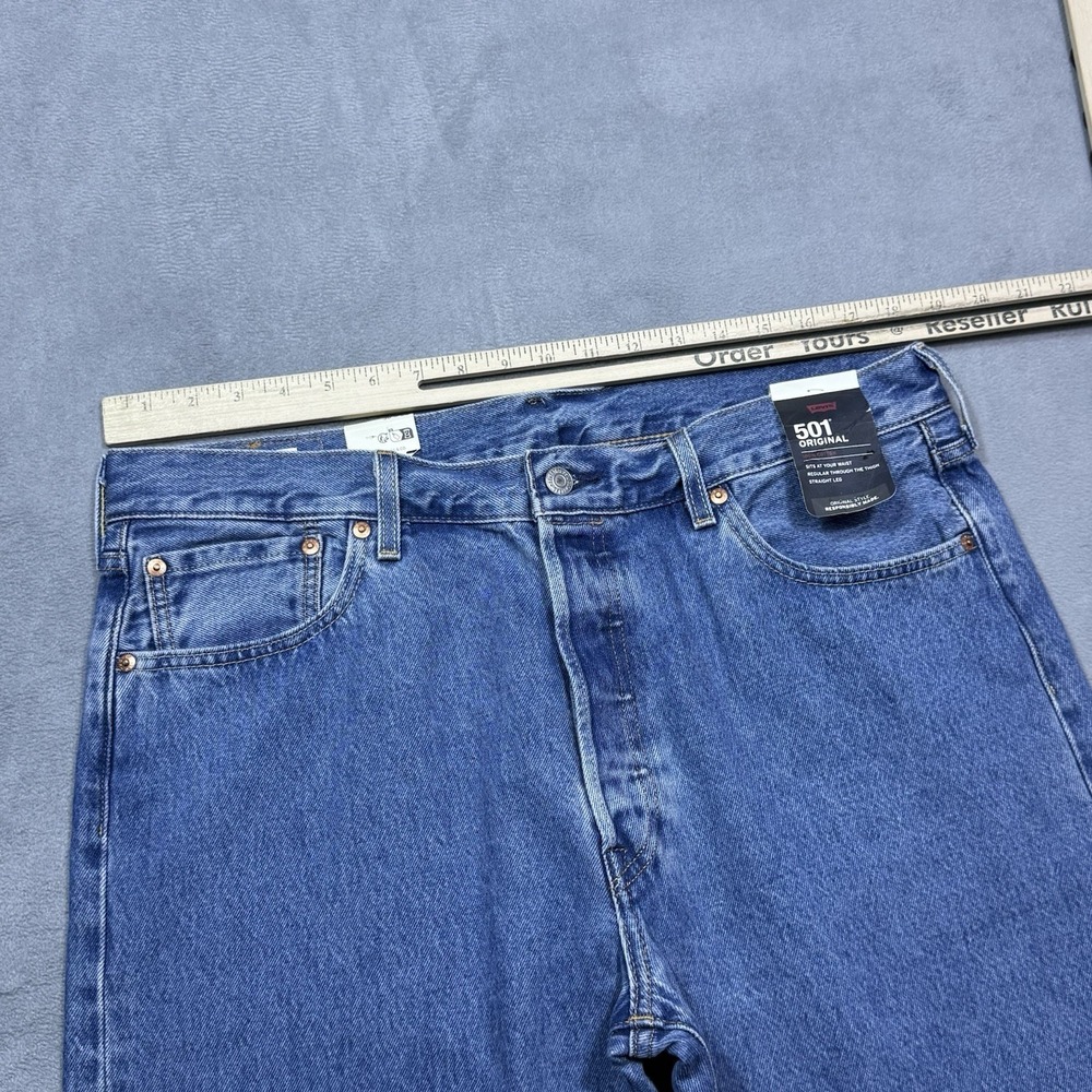 Levis Premium 501 Jeans Mens 36x34 Original Straight Cowboy Rodeo Ranch NEW - Picture 7 of 11